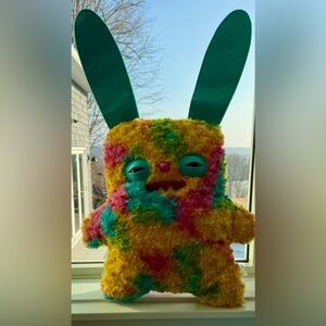 NWT Big Fuggler size 18 inch multi colored bunny EASTER